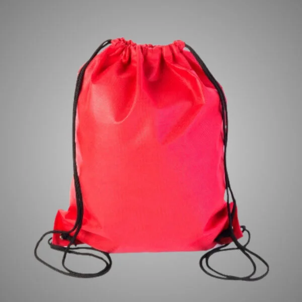 Stylish Red Drawstring Bag